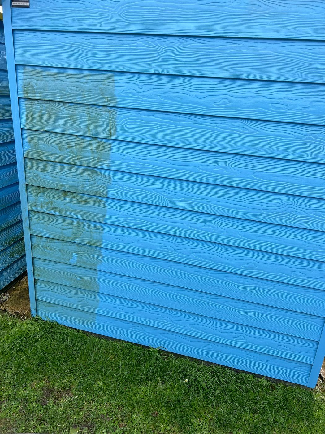 Beach hut soft washing in West Sussex, gentle cleaning that protects the paintwork and timber