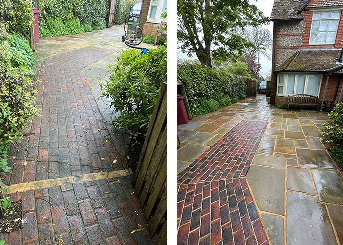 Path and patio cleaning around a home in Chichester