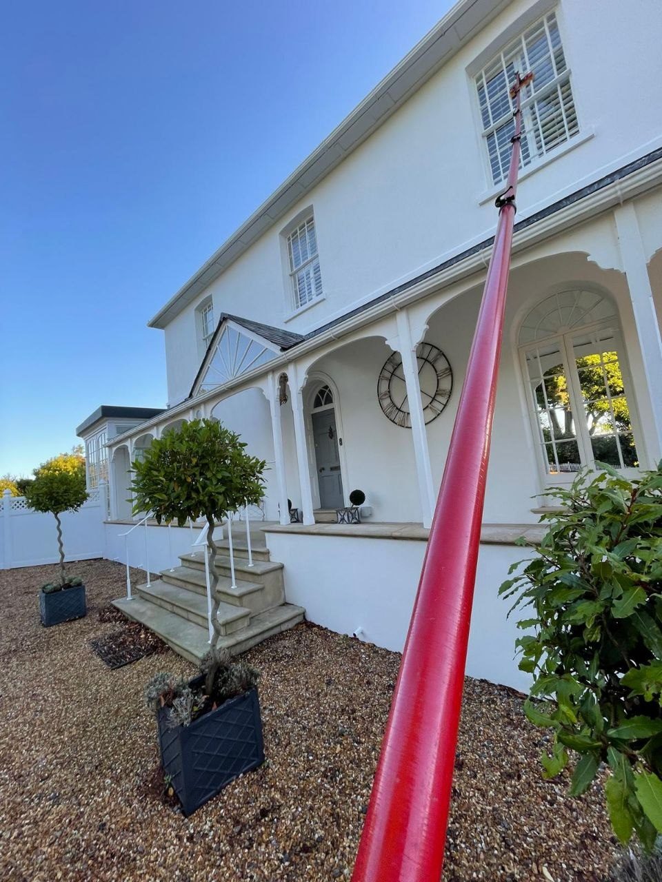 Render and window cleaning at a period villa