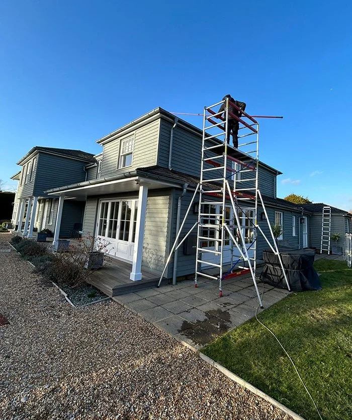 Roof cleaning and moss removal on a home in West Wittering